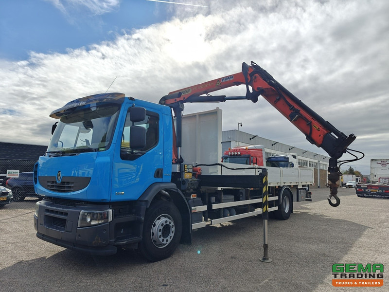 Renault Premium Lander 340 4x2 Dagcab Euro5 - Retarder - Open Laadbak 7.8M  + Palfinger PK12002-EH - RadioGrafisch - Lastbil med lad, Lastbil med kran: billede 1 Renault Premium Lander 340 4x2 Dagcab Euro5 - Retarder - Open Laadbak 7.8M  + Palfinger PK12002-EH - RadioGrafisch - Lastbil med lad, Lastbil med kran: billede 1