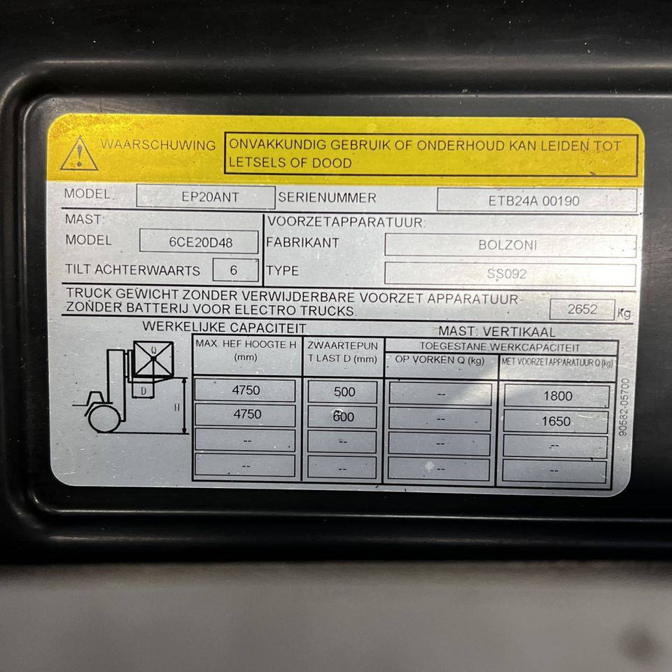El gaffeltruck Caterpillar EP20ANT: billede 13 El gaffeltruck Caterpillar EP20ANT: billede 13