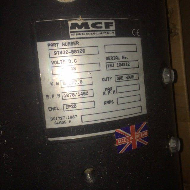 Drive Motor 36/48V, for Caterpillar - Motor og reservedele for Materialehåndteringsudstyr: billede 2 Drive Motor 36/48V, for Caterpillar - Motor og reservedele for Materialehåndteringsudstyr: billede 2