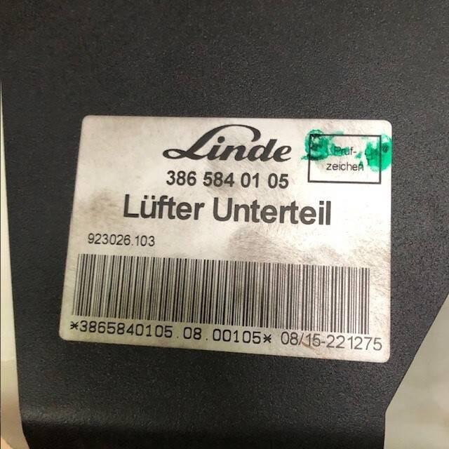 Fan for Linde 386 - Førerhus og interiør for Materialehåndteringsudstyr: billede 4 Fan for Linde 386 - Førerhus og interiør for Materialehåndteringsudstyr: billede 4