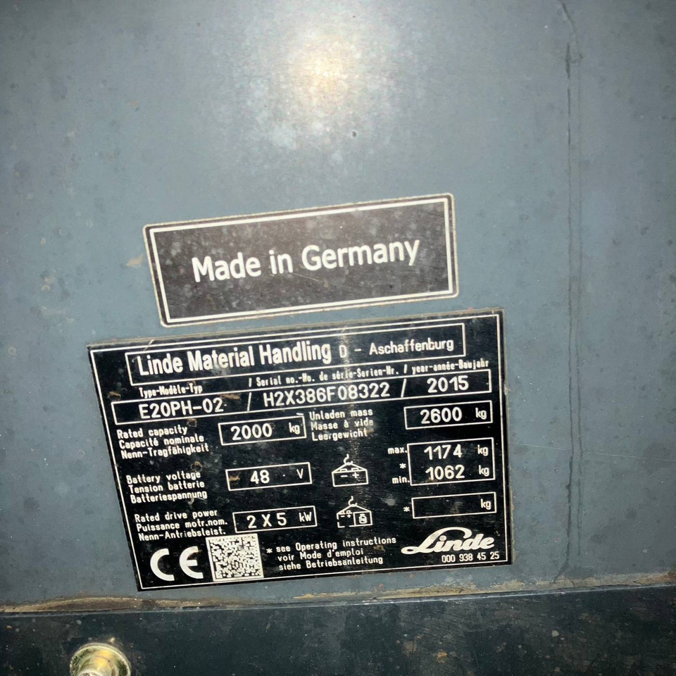 Linde E20PH (386-02) EVO - El gaffeltruck: billede 4 Linde E20PH (386-02) EVO - El gaffeltruck: billede 4