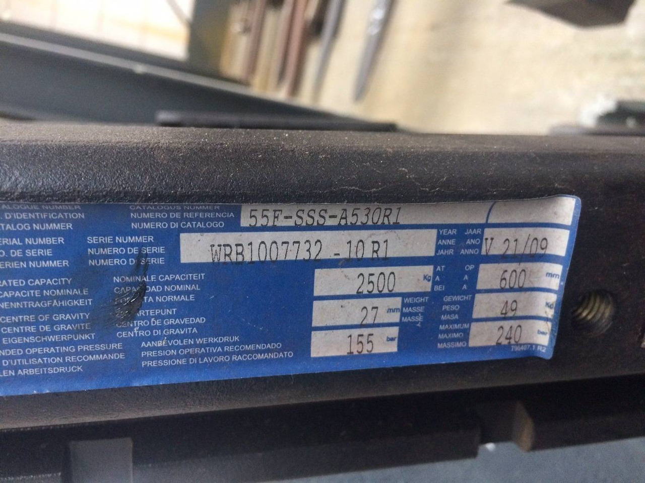 Cascade Sideshift 1400 mm - Udstyr: billede 3 Cascade Sideshift 1400 mm - Udstyr: billede 3