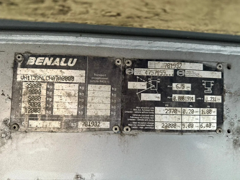 Tipvogn sættevogn Benalu 60m3 Optiliner Vol alu SELF SUPPORT 6320KG: billede 20
