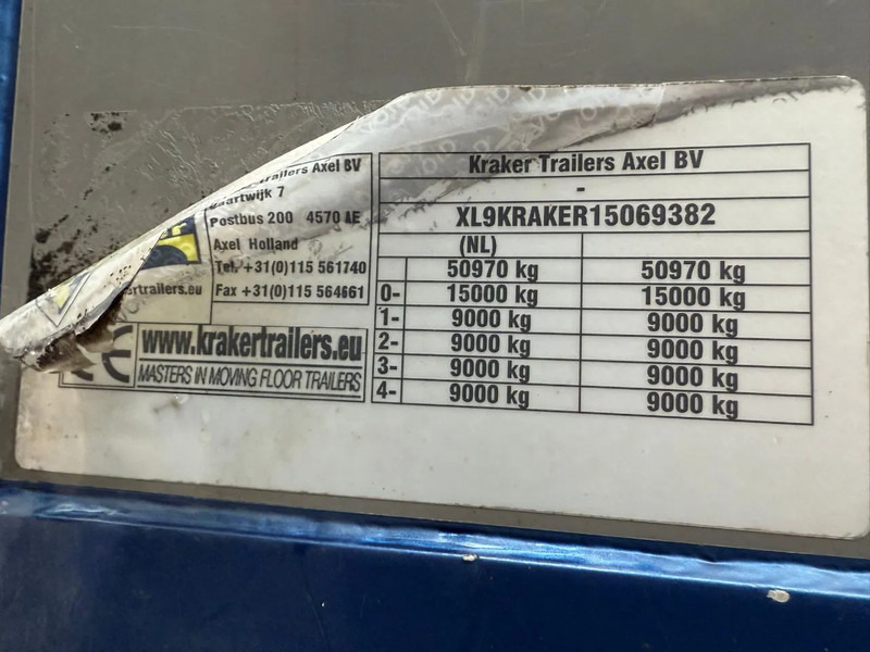Walking floor sættevogn kraker CF-200 92m3 Liftas+Stuuras Cargo Floor 10MM 4 assen: billede 15