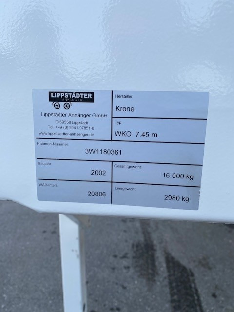 Krone BDF-System 7.450 mm, mit Rolltor, LACK NEU - Veksellad til varevogne: billede 3 Krone BDF-System 7.450 mm, mit Rolltor, LACK NEU - Veksellad til varevogne: billede 3