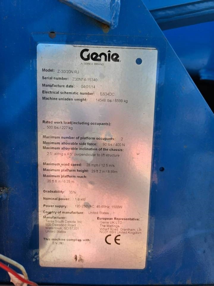 Genie Z 30/20 N RJ - Bomlift: billede 5 Genie Z 30/20 N RJ - Bomlift: billede 5