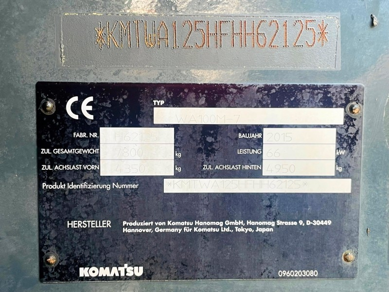 Komatsu WA100M-7 (3823) - Gummihjulslæsser: billede 4 Komatsu WA100M-7 (3823) - Gummihjulslæsser: billede 4