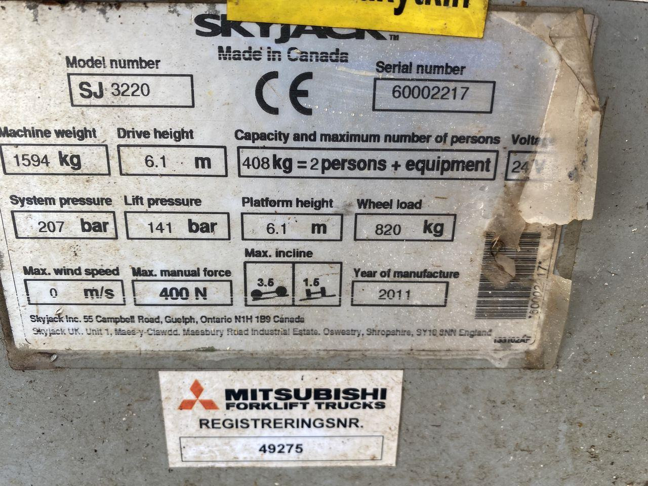 Skyjack SJ3220 - Sakselift: billede 5 Skyjack SJ3220 - Sakselift: billede 5