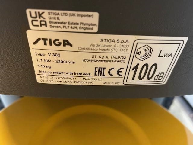 Stiga Park 300 lc Frontmaaier - Plæneklipper: billede 4 Stiga Park 300 lc Frontmaaier - Plæneklipper: billede 4