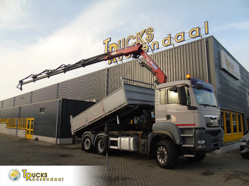 MAN TGS 28.400 + 6x4 front traction + HMF 2320 + tipper + MANUAL + REMOTE - Tipvogn lastbil, Lastbil med kran: billede 1 MAN TGS 28.400 + 6x4 front traction + HMF 2320 + tipper + MANUAL + REMOTE - Tipvogn lastbil, Lastbil med kran: billede 1