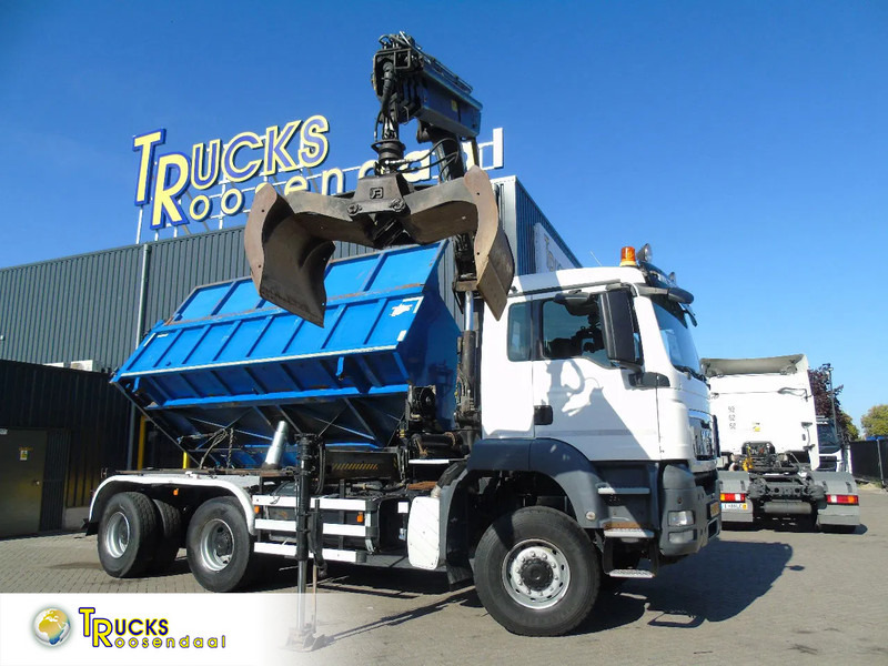MAN TGX + 6x6 + HIAB 166 E3 HIPRO + 3SIDE TIPPER - Tipvogn lastbil, Lastbil med kran: billede 1 MAN TGX + 6x6 + HIAB 166 E3 HIPRO + 3SIDE TIPPER - Tipvogn lastbil, Lastbil med kran: billede 1