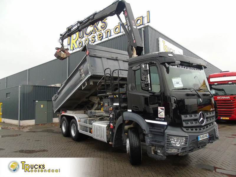 Mercedes-Benz Arocs 2643 + HIAB HIDUO 188B-3 + 6X4 + 3 SIDE TIPPER + REMOTE - Tipvogn lastbil, Lastbil med kran: billede 1 Mercedes-Benz Arocs 2643 + HIAB HIDUO 188B-3 + 6X4 + 3 SIDE TIPPER + REMOTE - Tipvogn lastbil, Lastbil med kran: billede 1