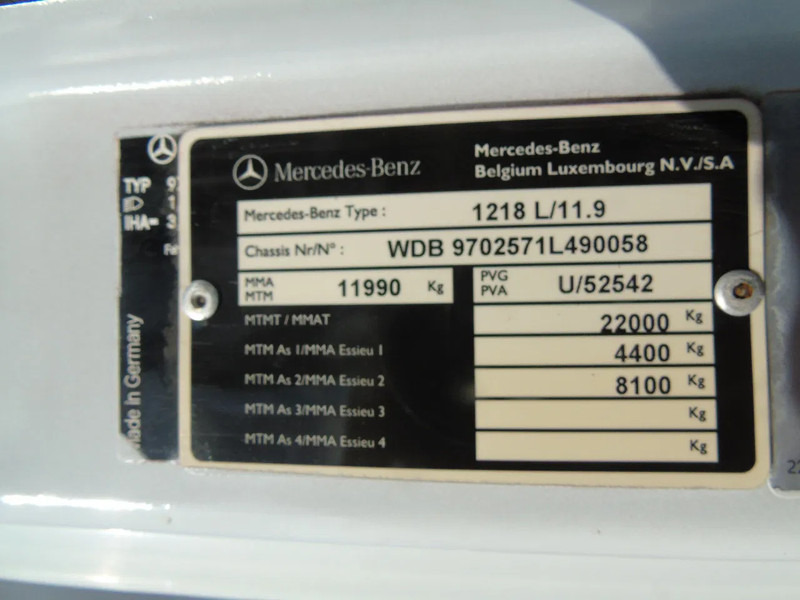 Lastbil varevogn Mercedes-Benz Atego 1218 + euro 5 + lift: billede 15