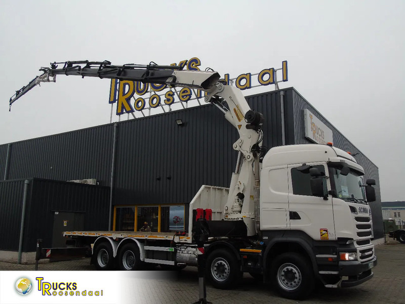 Scania R 520 V8 + PALFINGER 72002 6X + JIB 4X + WINCH + 8X4 + EURO 6 + REMOTE - Lastbil med kran: billede 1 Scania R 520 V8 + PALFINGER 72002 6X + JIB 4X + WINCH + 8X4 + EURO 6 + REMOTE - Lastbil med kran: billede 1
