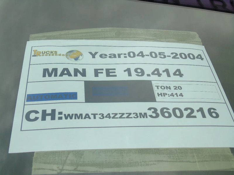 MAN FE 19.414 + MANUAL + 4X4 +EURO 2 !!!!!!!!!!! - Trækker: billede 4 MAN FE 19.414 + MANUAL + 4X4 +EURO 2 !!!!!!!!!!! - Trækker: billede 4