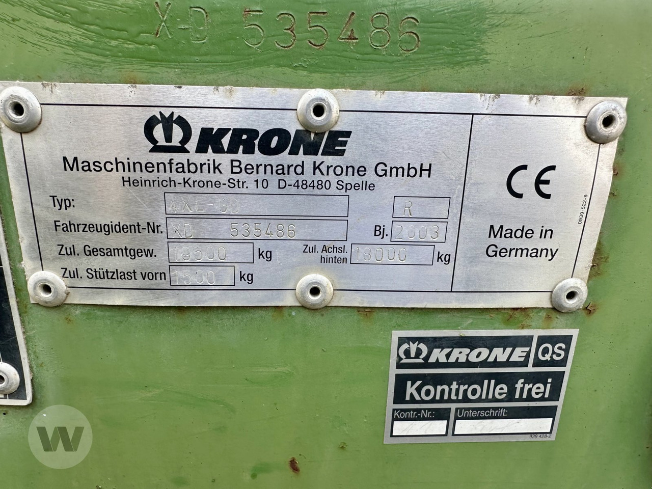 Krone 4 XL / GD - Snittevogn: billede 2 Krone 4 XL / GD - Snittevogn: billede 2