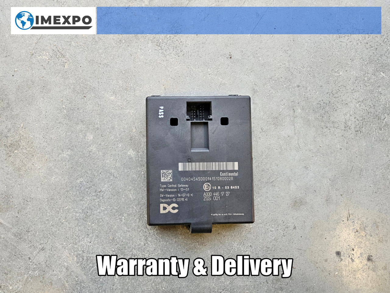 MERCEDES-BENZ ATEGO MP4 EURO 6 /CGW CENTRAL GATEWAY ECU / A0004461727 - Kontrol blok: billede 1 MERCEDES-BENZ ATEGO MP4 EURO 6 /CGW CENTRAL GATEWAY ECU / A0004461727 - Kontrol blok: billede 1