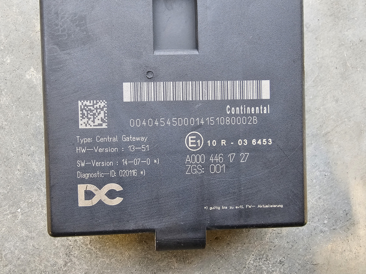 MERCEDES-BENZ ATEGO MP4 EURO 6 /CGW CENTRAL GATEWAY ECU / A0004461727 - Kontrol blok: billede 3 MERCEDES-BENZ ATEGO MP4 EURO 6 /CGW CENTRAL GATEWAY ECU / A0004461727 - Kontrol blok: billede 3