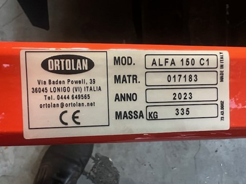 ORTOLAN ALFA 150 harrow - Maskine til jordbearbejdning: billede 2 ORTOLAN ALFA 150 harrow - Maskine til jordbearbejdning: billede 2