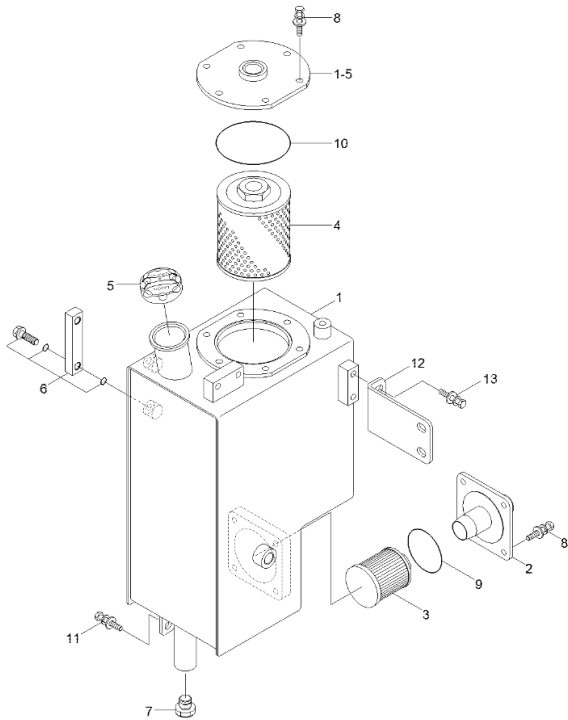 Case 31MJ-01100 - Hydraulisk tank for Entreprenørmaskin: billede 1 Case 31MJ-01100 - Hydraulisk tank for Entreprenørmaskin: billede 1