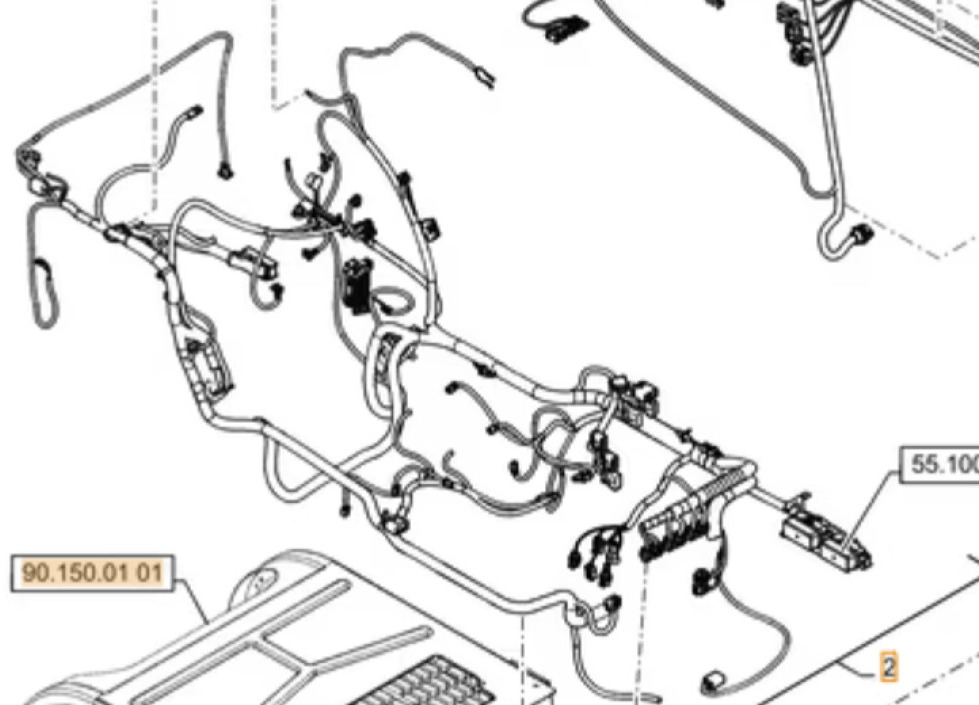Case 47377806 - 47357799 - Kabel/ Ledning for Entreprenørmaskin: billede 1 Case 47377806 - 47357799 - Kabel/ Ledning for Entreprenørmaskin: billede 1