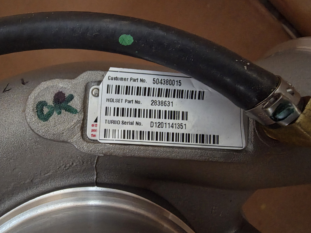 Case 504380015 - Turbolader for Entreprenørmaskin: billede 3 Case 504380015 - Turbolader for Entreprenørmaskin: billede 3