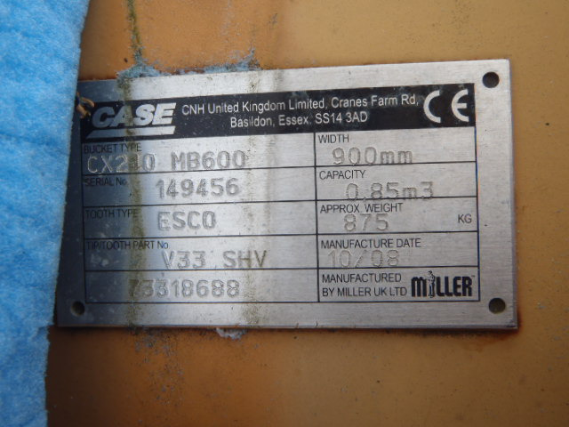 Case 73318688 - 47627468 - Skovl for Entreprenørmaskin: billede 1 Case 73318688 - 47627468 - Skovl for Entreprenørmaskin: billede 1