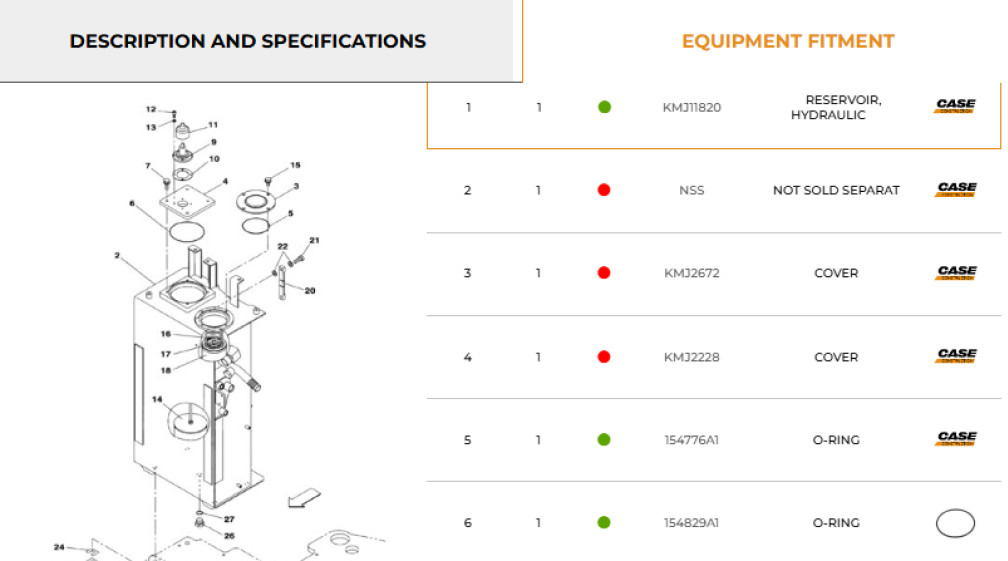 Case KMJ11820 - Hydraulisk tank for Entreprenørmaskin: billede 1 Case KMJ11820 - Hydraulisk tank for Entreprenørmaskin: billede 1