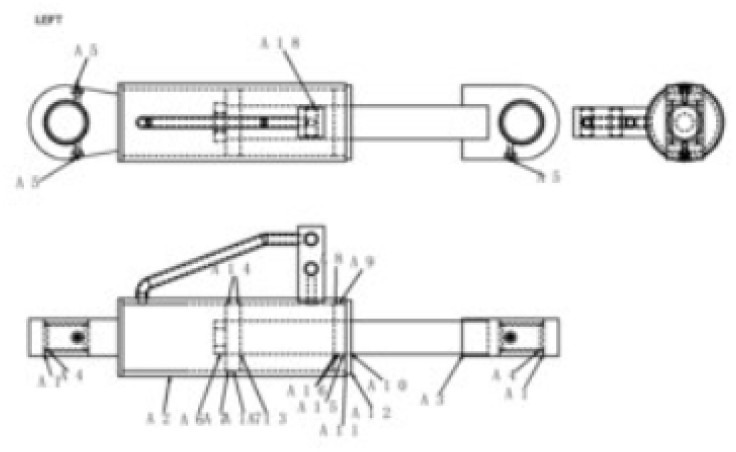 Case YY01VU0001F1 - Hydraulisk cylinder for Entreprenørmaskin: billede 1 Case YY01VU0001F1 - Hydraulisk cylinder for Entreprenørmaskin: billede 1