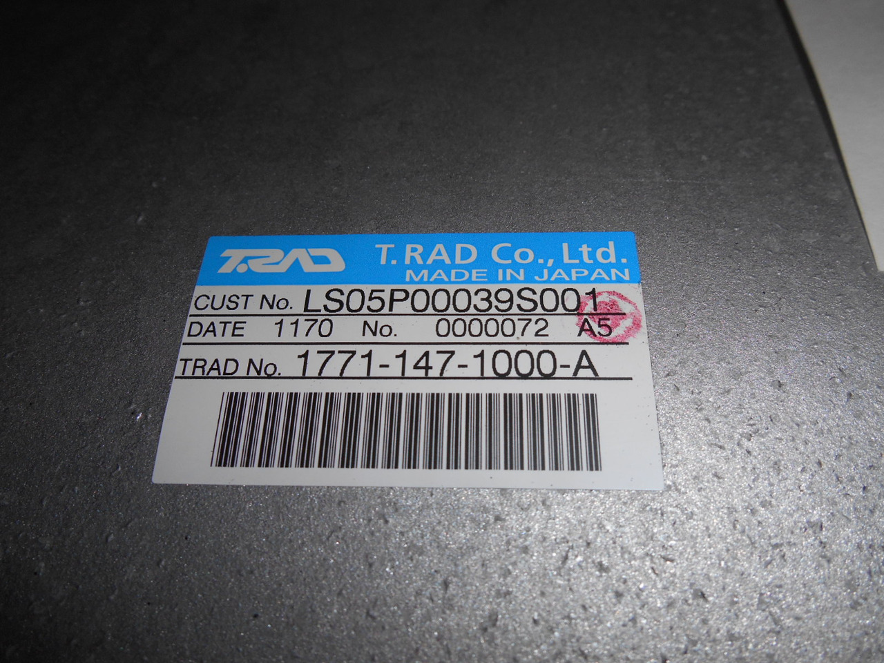 Kobelco LS05P00039F1 - LS05P00039F3 - Køler for Entreprenørmaskin: billede 3 Kobelco LS05P00039F1 - LS05P00039F3 - Køler for Entreprenørmaskin: billede 3