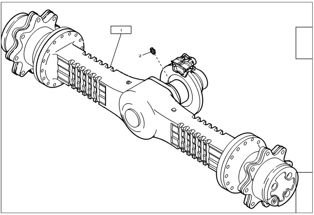 New Holland 4552351 - 2813958 - Foraksel for Entreprenørmaskin: billede 1 New Holland 4552351 - 2813958 - Foraksel for Entreprenørmaskin: billede 1