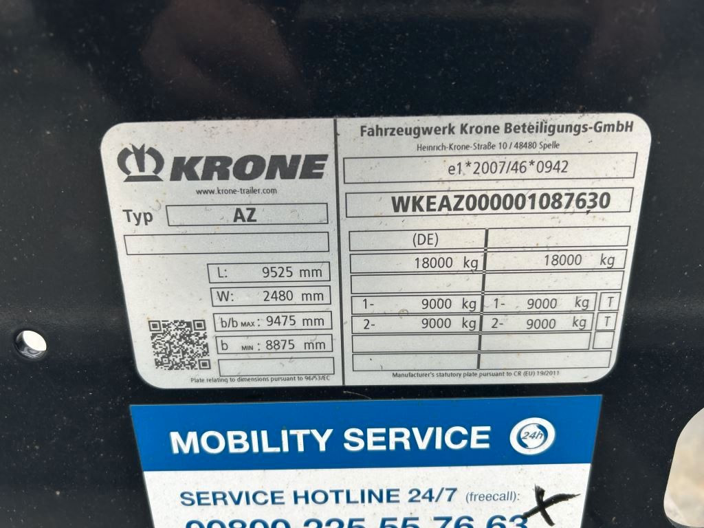 Krone 2 Achswechselfahrgestell, Typ: MAXI AZW 18 eL3B7 - Containerbil/ Veksellad påhængsvogn: billede 4 Krone 2 Achswechselfahrgestell, Typ: MAXI AZW 18 eL3B7 - Containerbil/ Veksellad påhængsvogn: billede 4