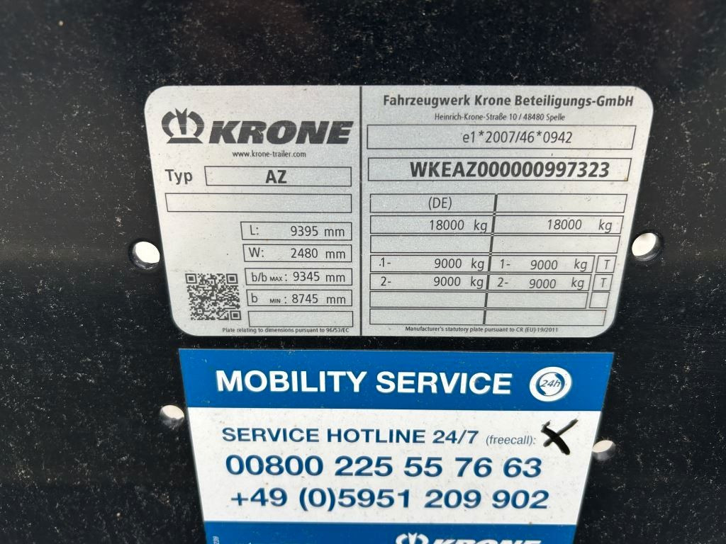 Krone 2 Achswechselfahrgestell, Typ: MAXI AZW 18 eL3B7 - Containerbil/ Veksellad påhængsvogn: billede 4 Krone 2 Achswechselfahrgestell, Typ: MAXI AZW 18 eL3B7 - Containerbil/ Veksellad påhængsvogn: billede 4