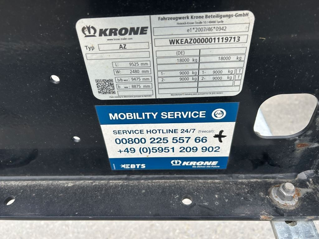 Krone 2 Achswechselfahrgestell, Typ: MAXI AZW 18 eL3B7 - Containerbil/ Veksellad påhængsvogn: billede 4 Krone 2 Achswechselfahrgestell, Typ: MAXI AZW 18 eL3B7 - Containerbil/ Veksellad påhængsvogn: billede 4