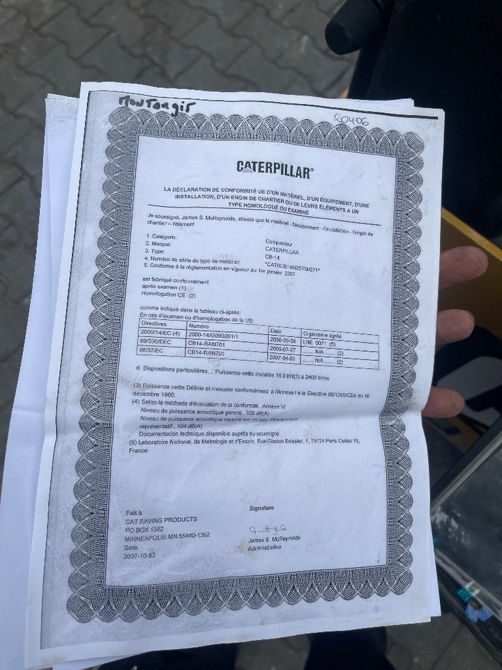 CAT CB 14  - Vejtromle: billede 5 CAT CB 14  - Vejtromle: billede 5