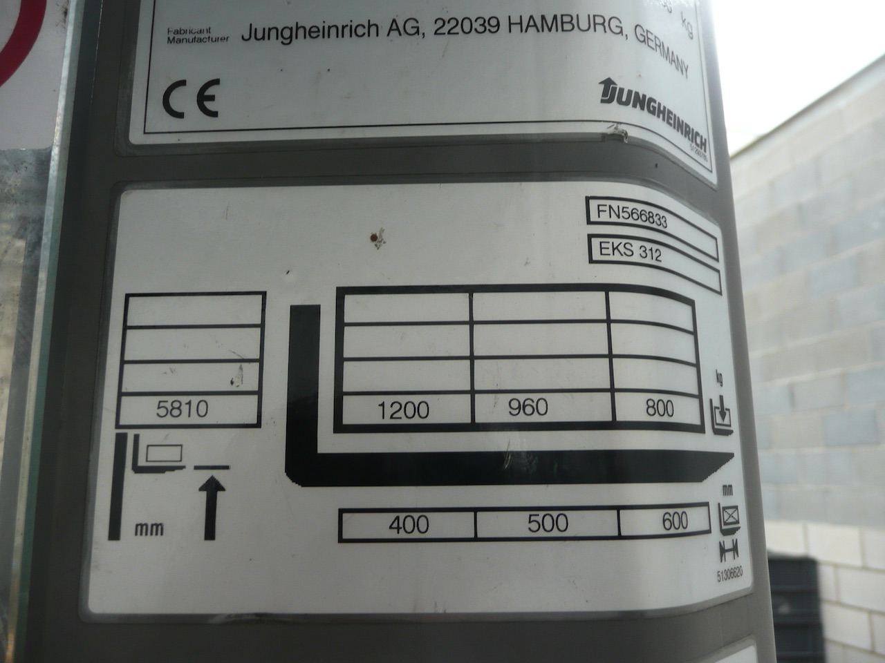 Ordreplukker Jungheinrich EKS 312 Z+F 500 ZT: billede 8