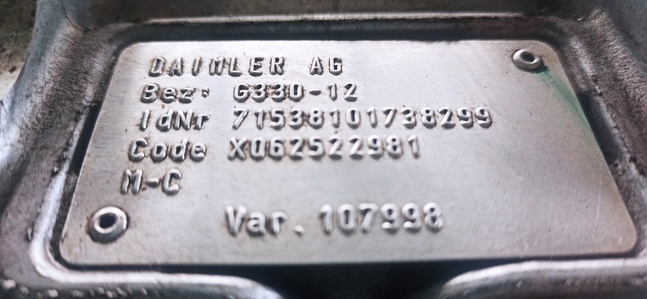 MERCEDES-BENZ G330-12 ACTROS - Gearkasse og reservedele for Lastbil: billede 4 MERCEDES-BENZ G330-12 ACTROS - Gearkasse og reservedele for Lastbil: billede 4