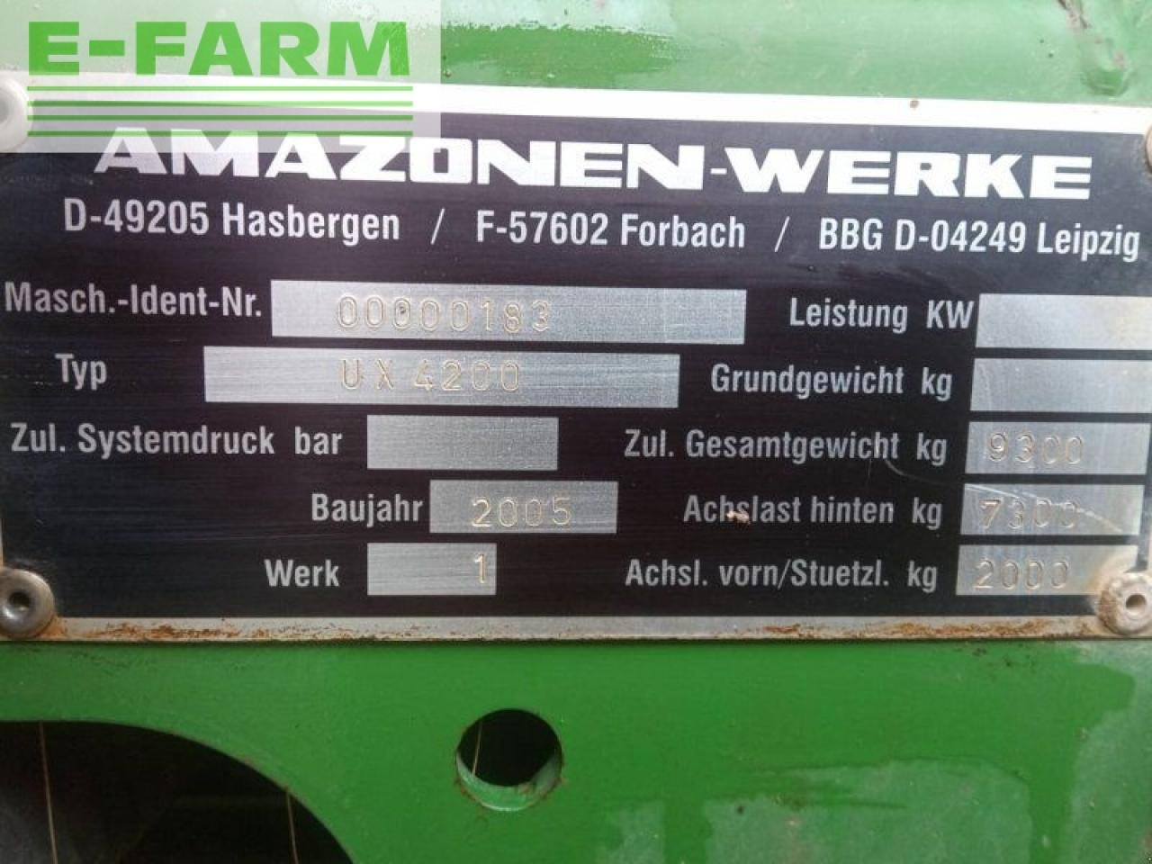 Amazone ux 4200 - Trailersprøjte: billede 3 Amazone ux 4200 - Trailersprøjte: billede 3