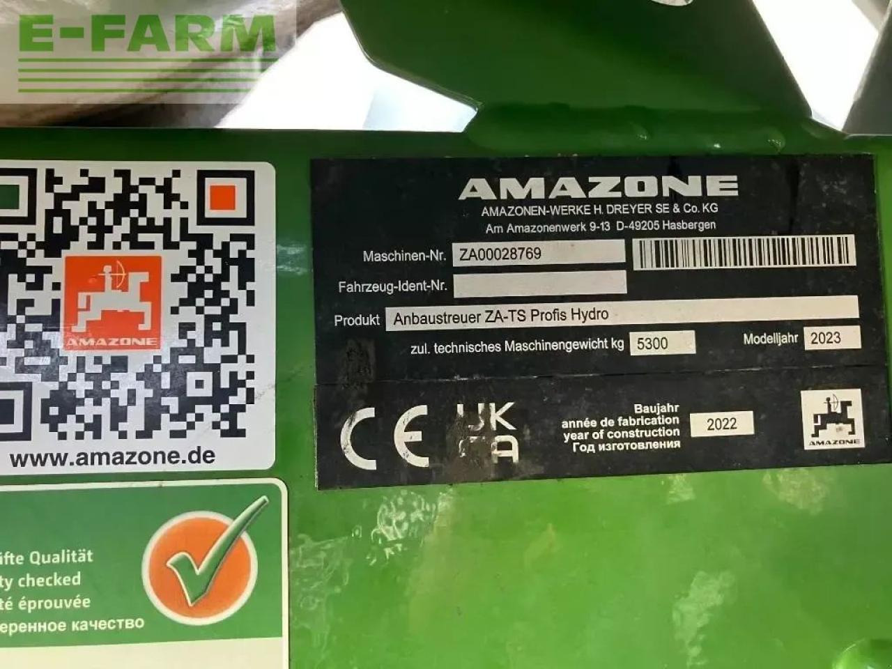 Amazone za-ts 4200 - Gødningsspreder: billede 4 Amazone za-ts 4200 - Gødningsspreder: billede 4