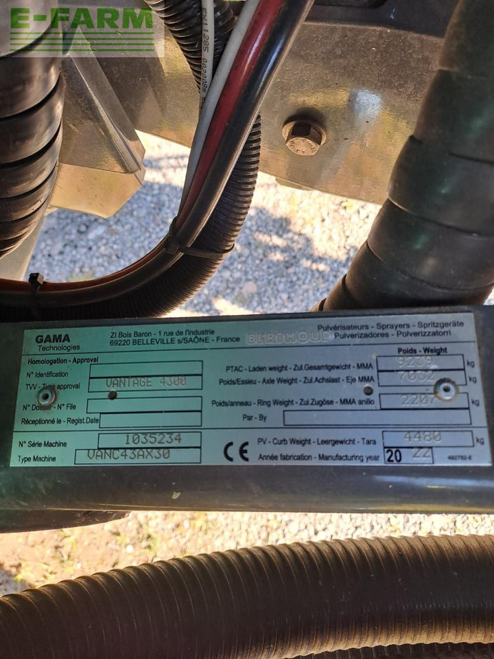 Berthoud VANTAGE 43-46 AX30 - Trailersprøjte: billede 3 Berthoud VANTAGE 43-46 AX30 - Trailersprøjte: billede 3