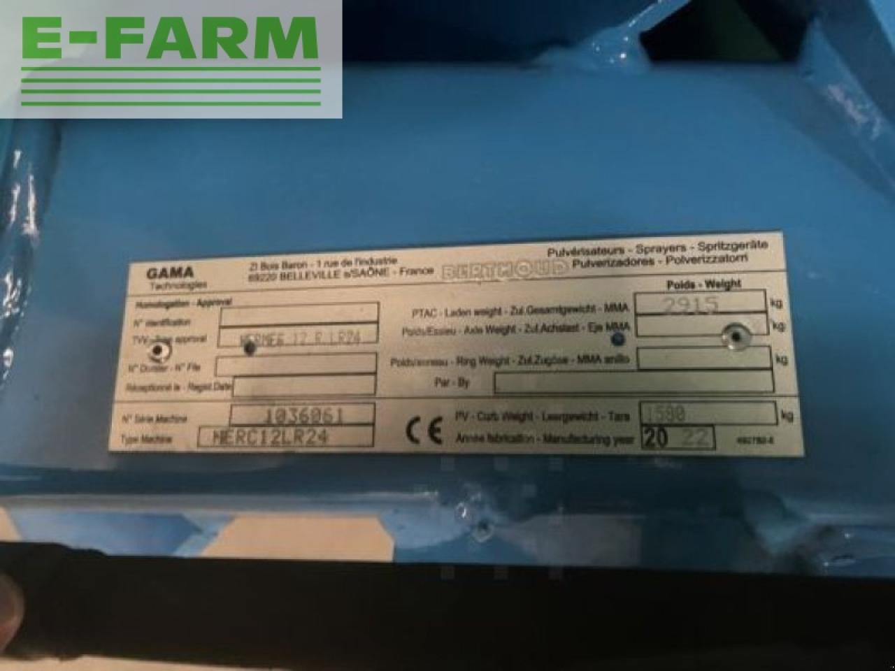 Berthoud hermes blue 1200 - Traktor: billede 3 Berthoud hermes blue 1200 - Traktor: billede 3