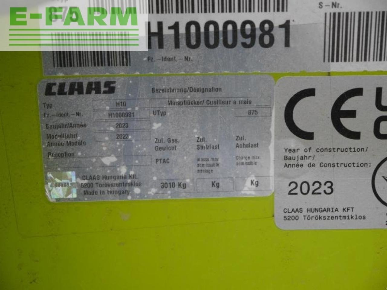 CLAAS corio 875 fc conspeed - Majsskærebord: billede 5 CLAAS corio 875 fc conspeed - Majsskærebord: billede 5