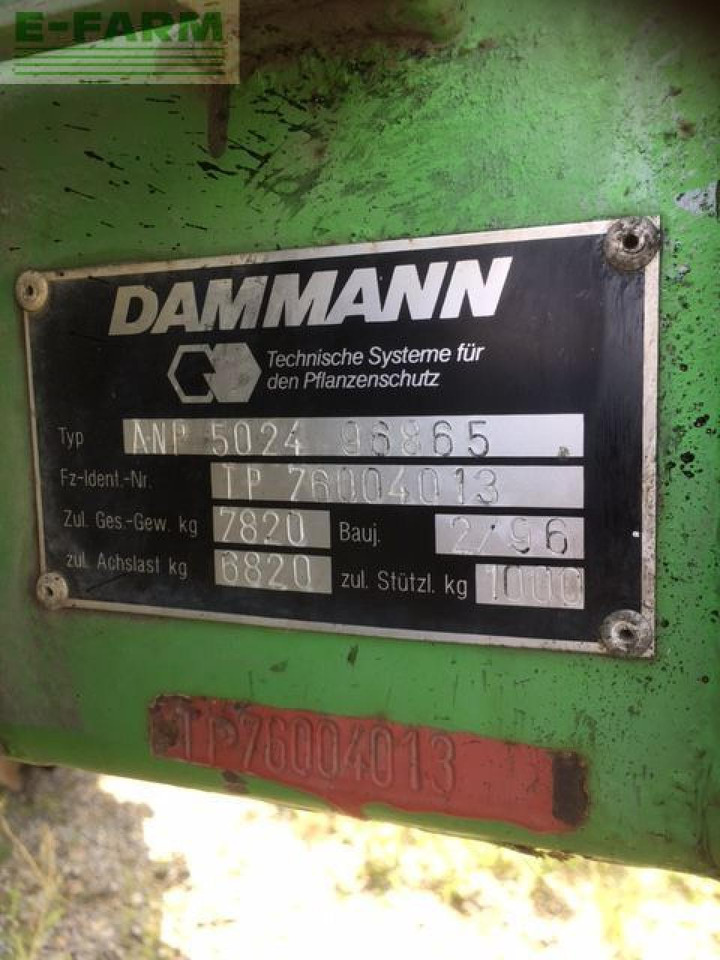 Dammann anp 5024 - Trailersprøjte: billede 4 Dammann anp 5024 - Trailersprøjte: billede 4