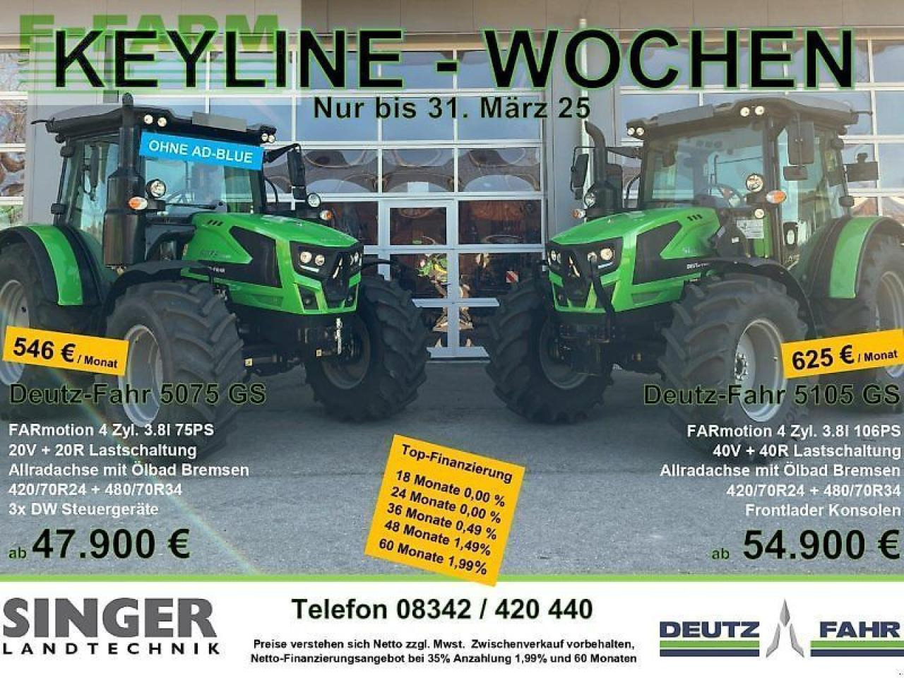Deutz-Fahr 5075 keyline gs Keyline - Traktor: billede 2 Deutz-Fahr 5075 keyline gs Keyline - Traktor: billede 2