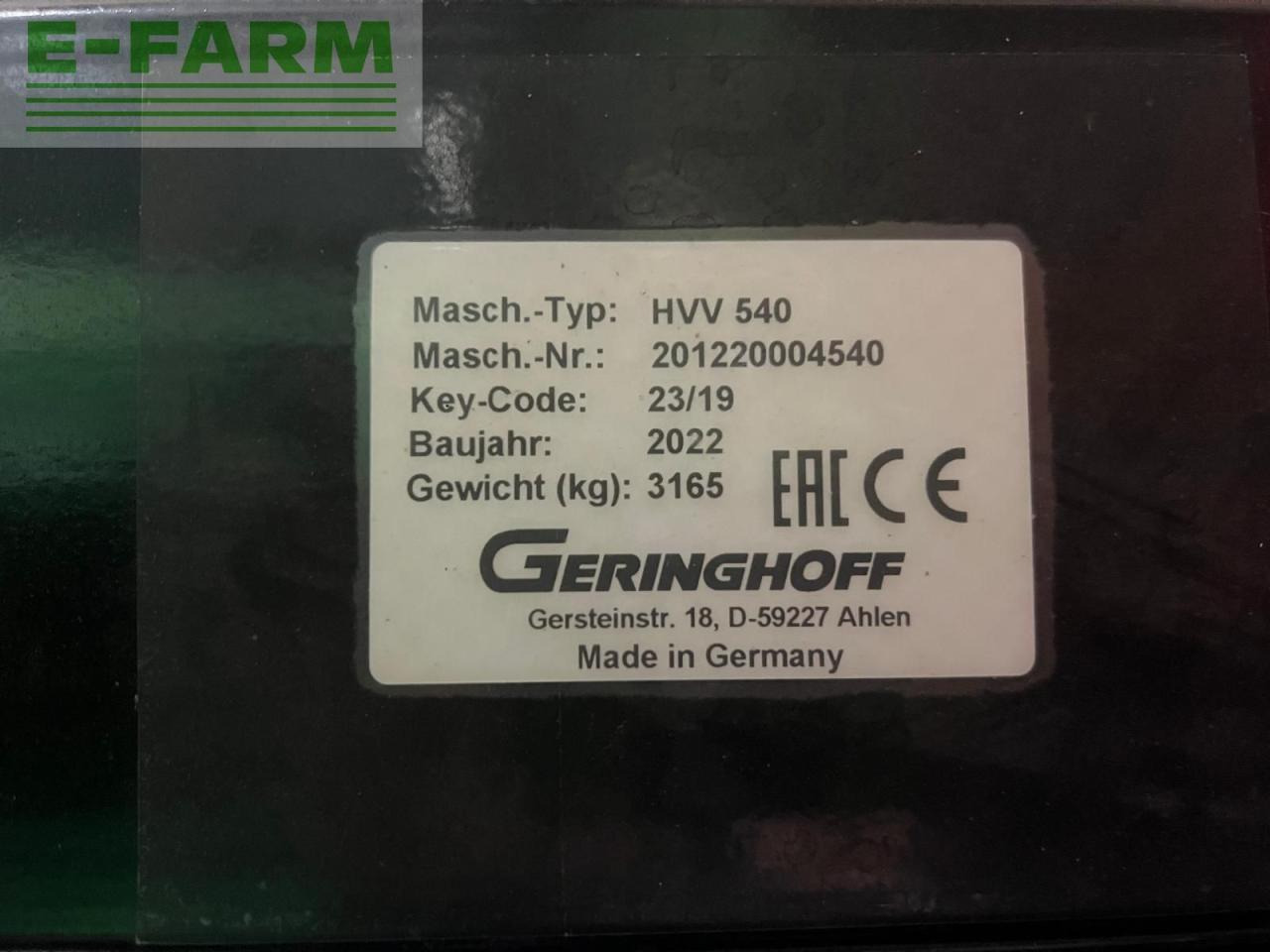 Geringhoff HVV 540 - Skærebord til korn: billede 5 Geringhoff HVV 540 - Skærebord til korn: billede 5