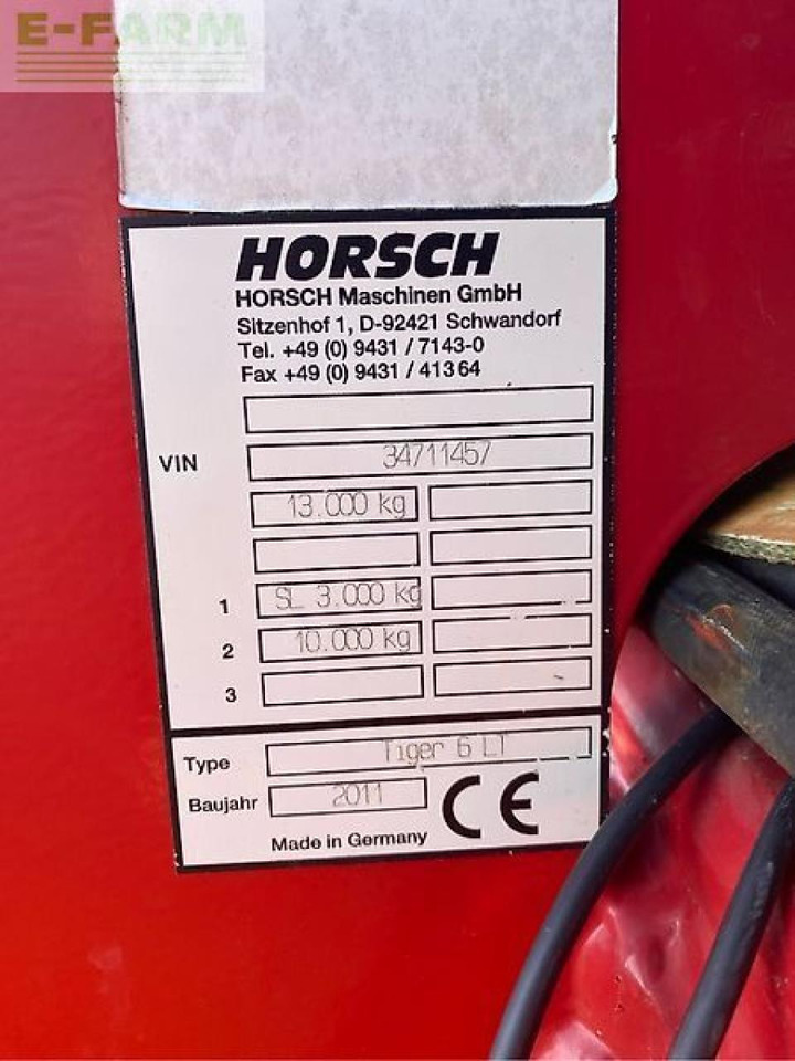 Horsch tiger 6 lt - Kultivator: billede 4 Horsch tiger 6 lt - Kultivator: billede 4