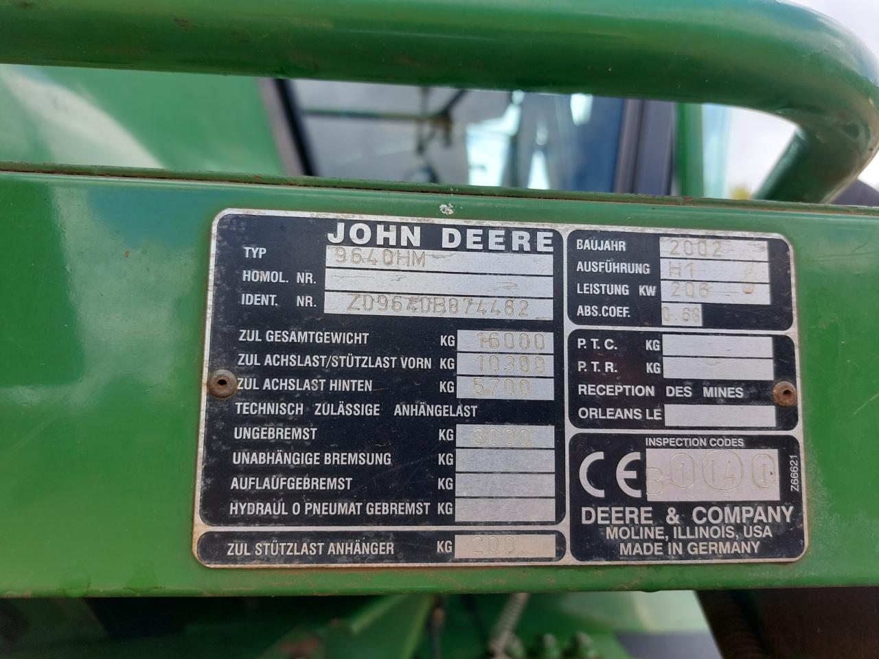 Mejetærsker John Deere 9640WTS HillMaster: billede 16 Mejetærsker John Deere 9640WTS HillMaster: billede 16
