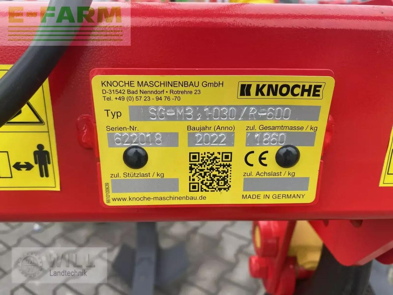 Knoche sg-m 3 1030 - Kultivator: billede 5 Knoche sg-m 3 1030 - Kultivator: billede 5