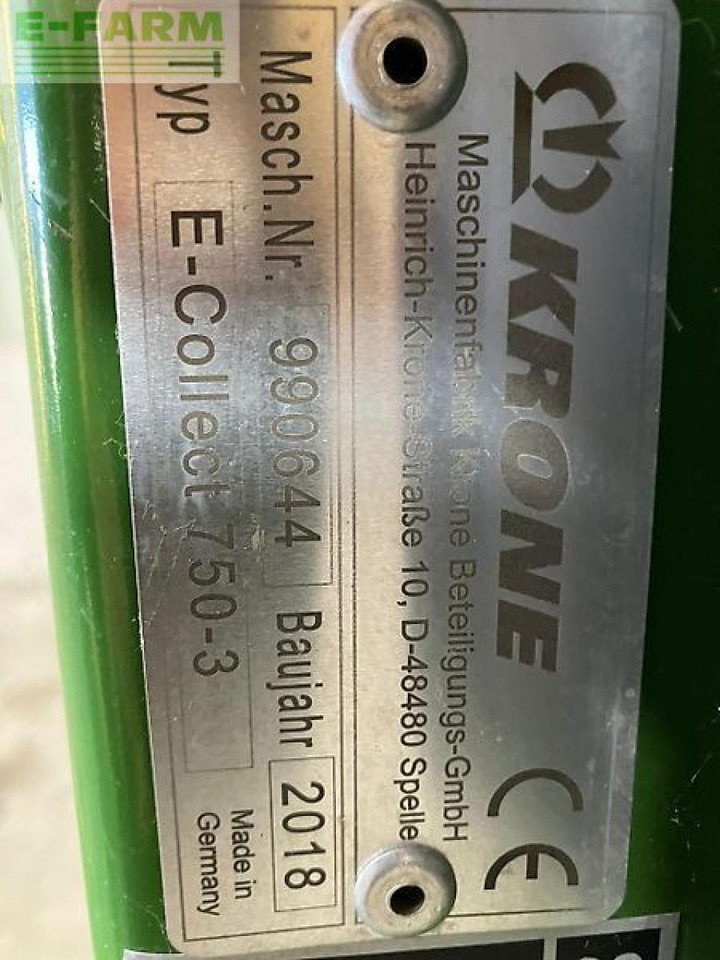 Krone easycollect 750-3 - Tilbehør til grønthøster: billede 5 Krone easycollect 750-3 - Tilbehør til grønthøster: billede 5