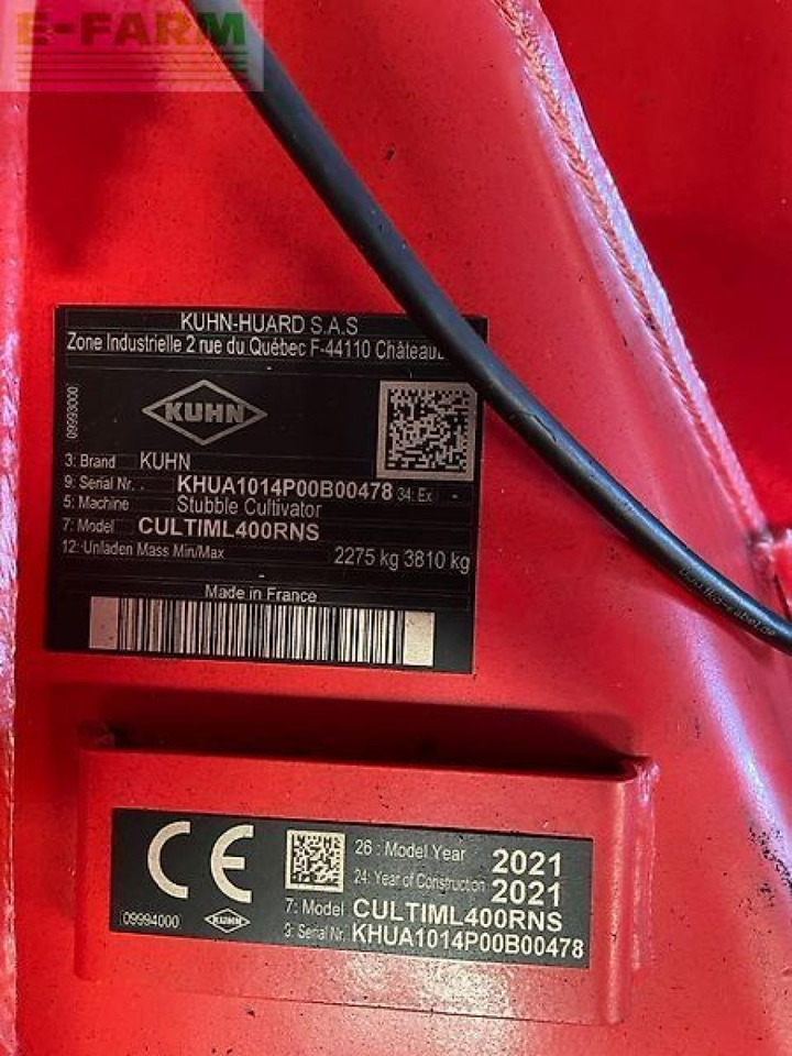 Kuhn cultimer l400r - Kultivator: billede 2 Kuhn cultimer l400r - Kultivator: billede 2